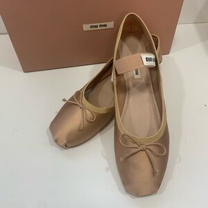 Miu Miu Women's Satin Ballet Flats